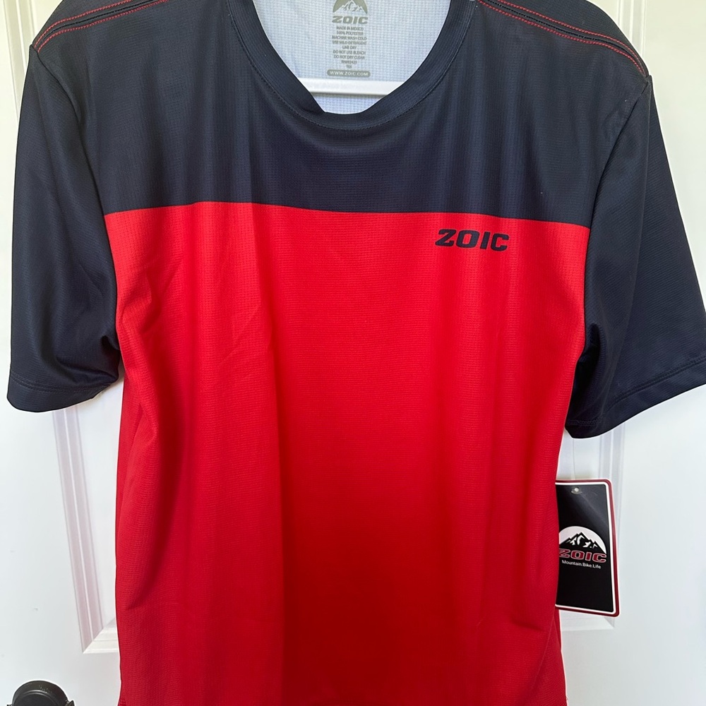 Zoic Mountain Bike Life NEW Vibrant Red and Black Tee